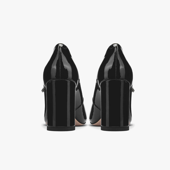 GAYLE - black patent mary jane pumps