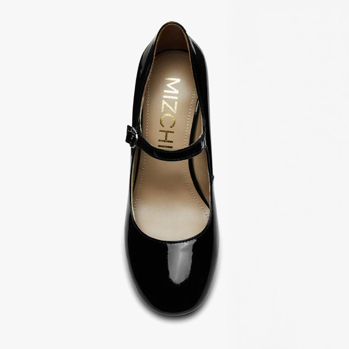 GAYLE - black patent mary jane pumps