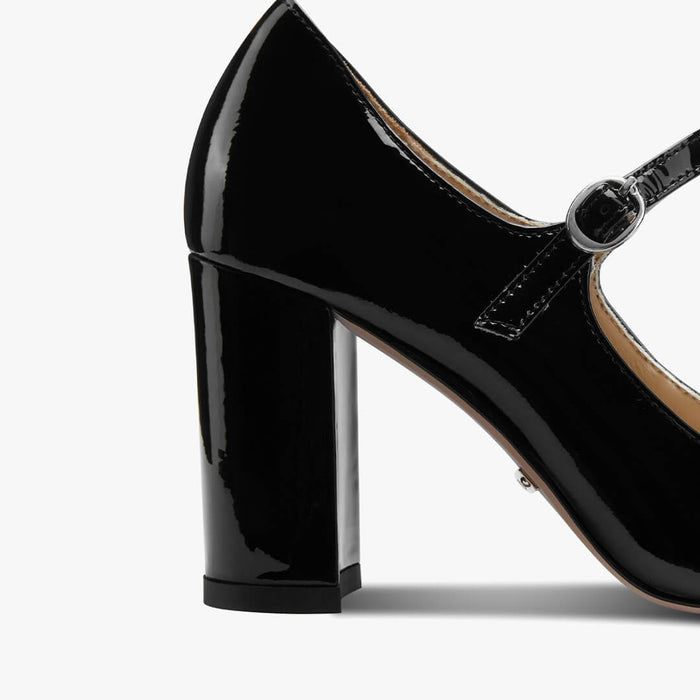 GAYLE - black patent mary jane pumps