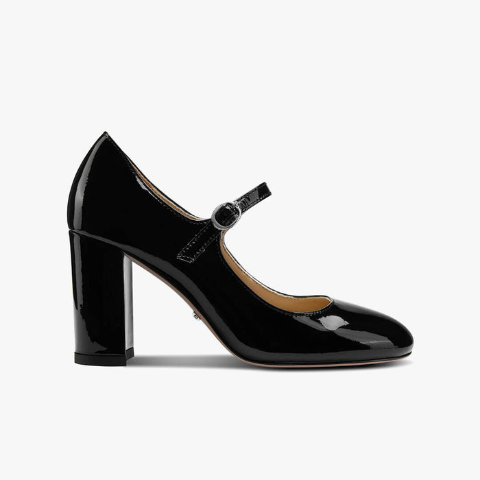 GAYLE - black patent mary jane pumps