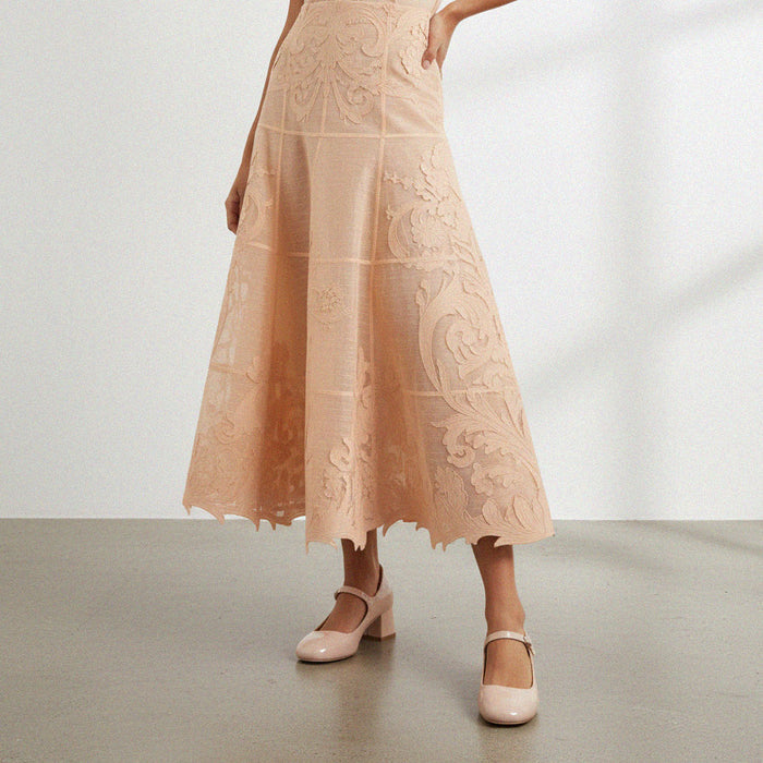 GAYLE 45 - beige patent MJ pump