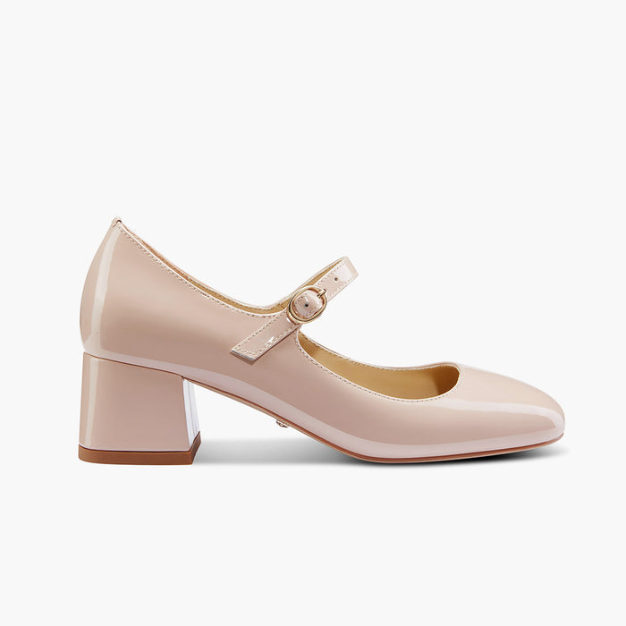 GAYLE 45 - beige patent MJ pump