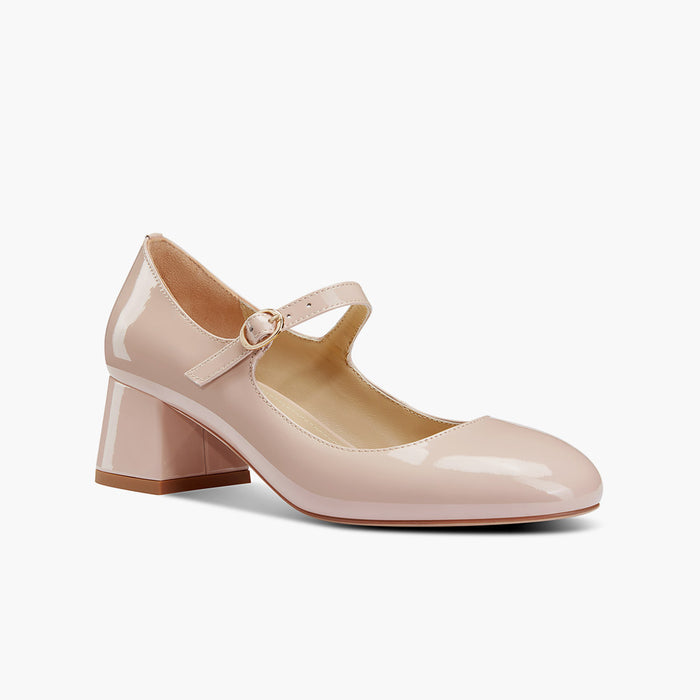 GAYLE 45 - beige patent MJ pump