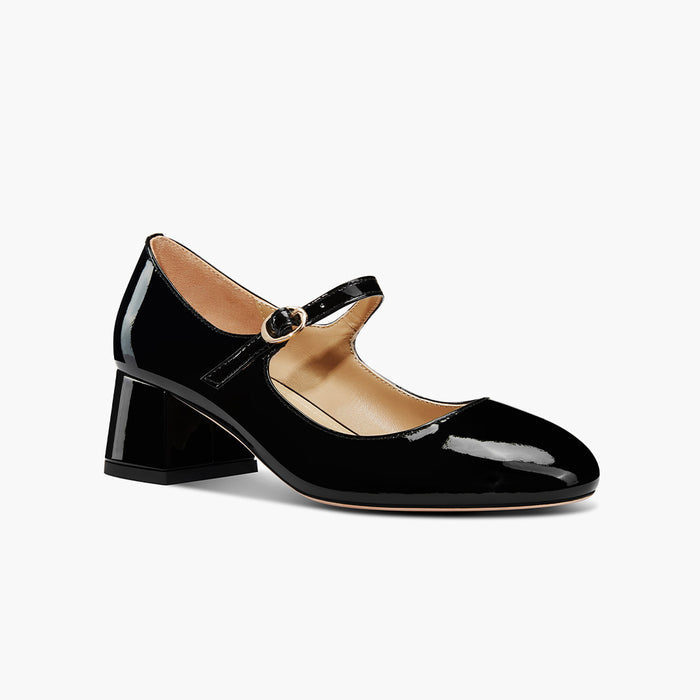 GAYLE 45 - black patent MJ pump