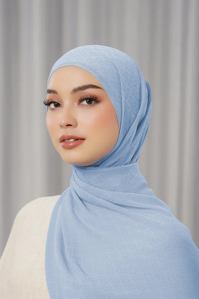 georgette tapis shawl forever blue by buttonscarves