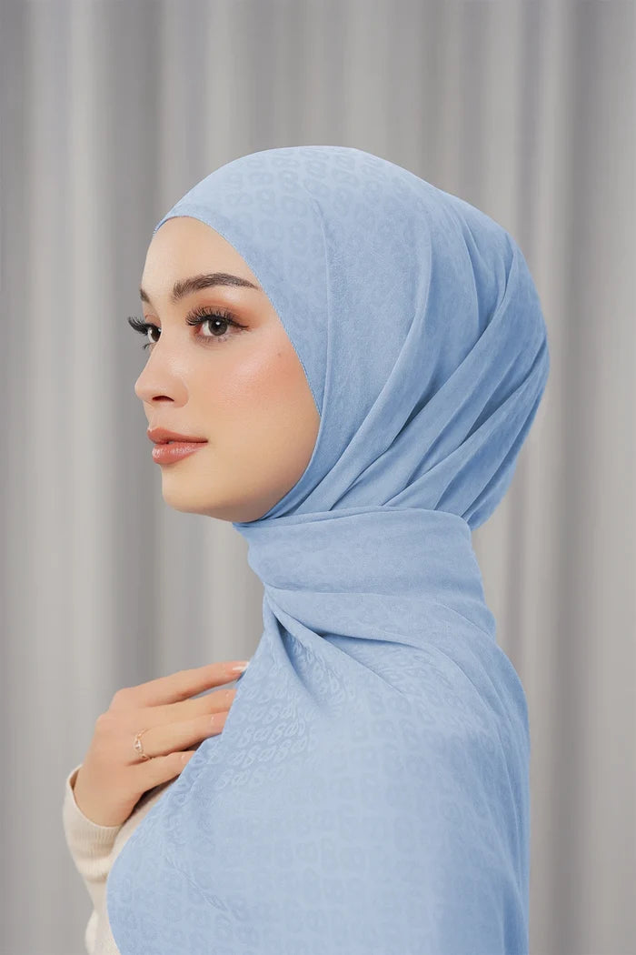 georgette tapis shawl forever blue by buttonscarves