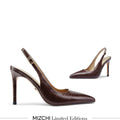 *GISELLE BROWN CROC - animal print slingback