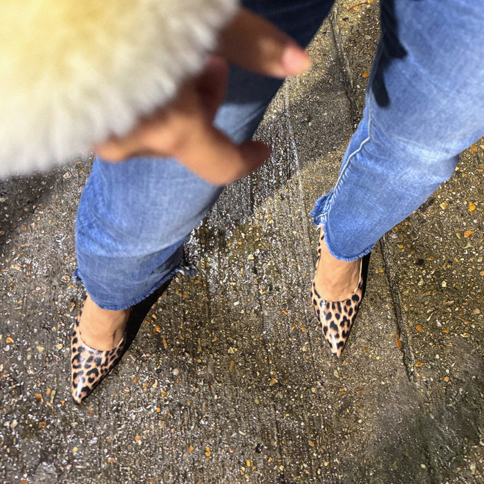 GISELLE LEOPARD - animal print slingback