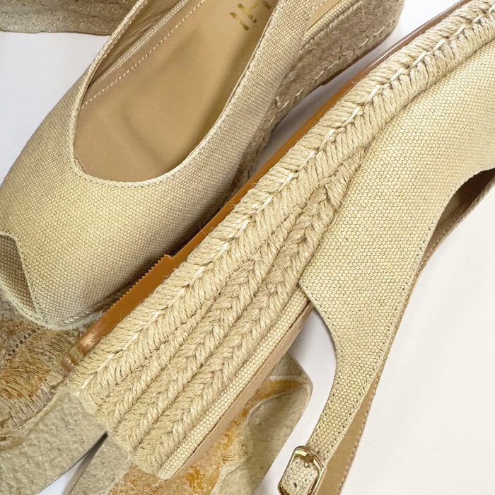 Giulia - Beige Slingback espadrilles
