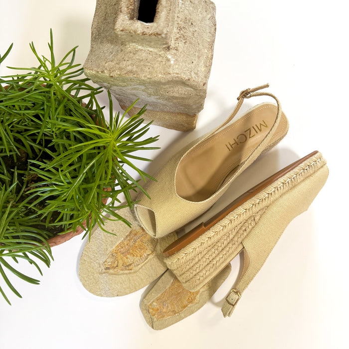 Giulia - Beige Slingback espadrilles