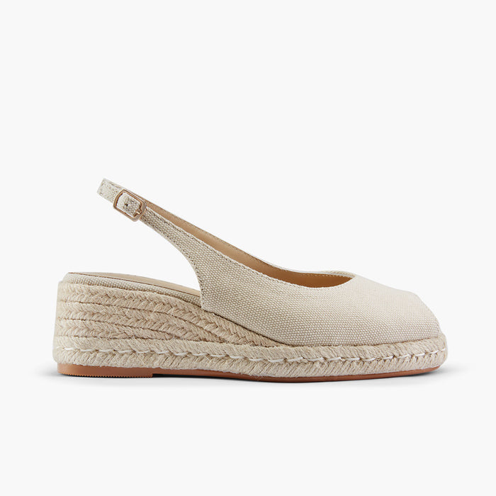 Giulia - Beige Slingback espadrilles