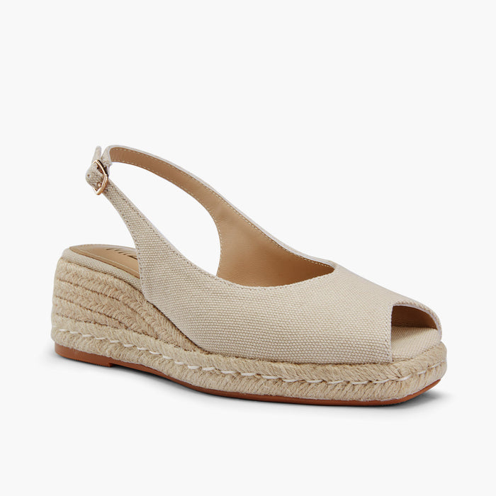 Giulia - Beige Slingback espadrilles