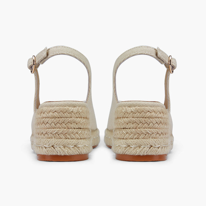 Giulia - Beige Slingback espadrilles