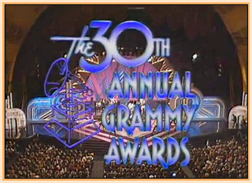 "GRAMMY AWARDS" - 2 DVDS  3/2/88 - "30th ANNUAL AWARDS SHOW" - "RADIO CITY MUSIC HALL NYC!""