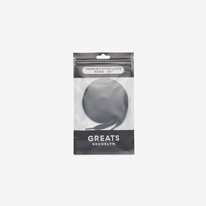 GREATS Premium Cotton Laces - Nero