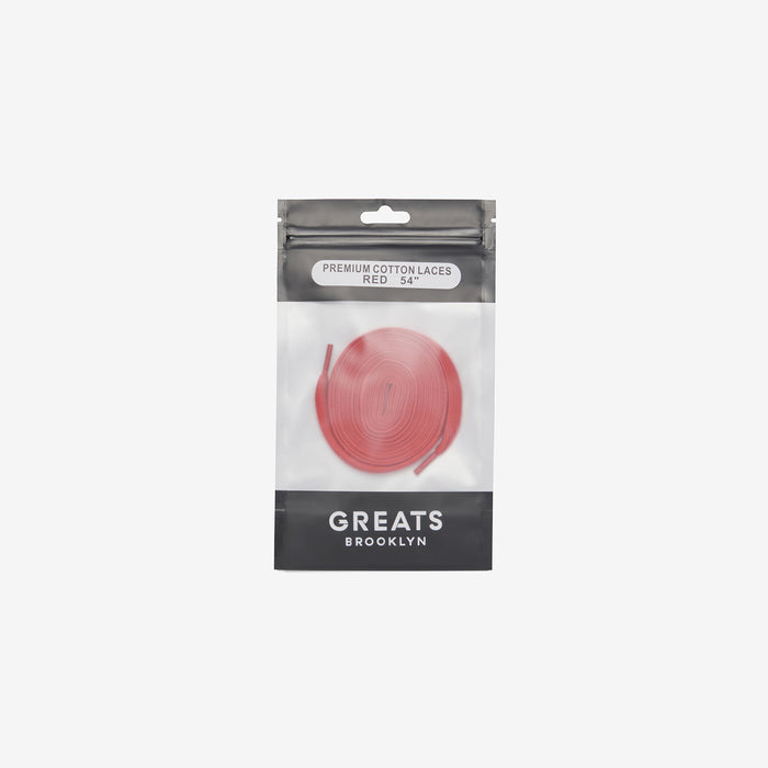 GREATS Premium Cotton Laces - Red