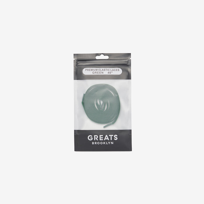 GREATS Premium Elastic Laces - Green