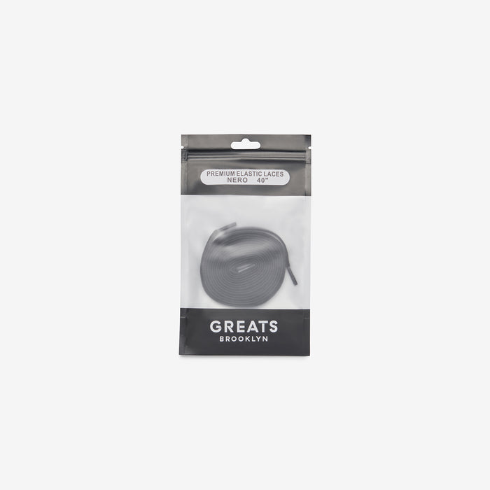 GREATS Premium Elastic Laces - Nero