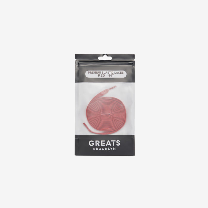 GREATS Premium Elastic Laces - Red