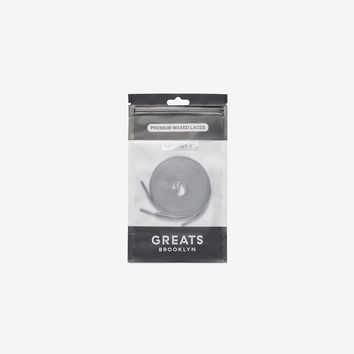 GREATS Premium Waxed Laces - Ash Grey