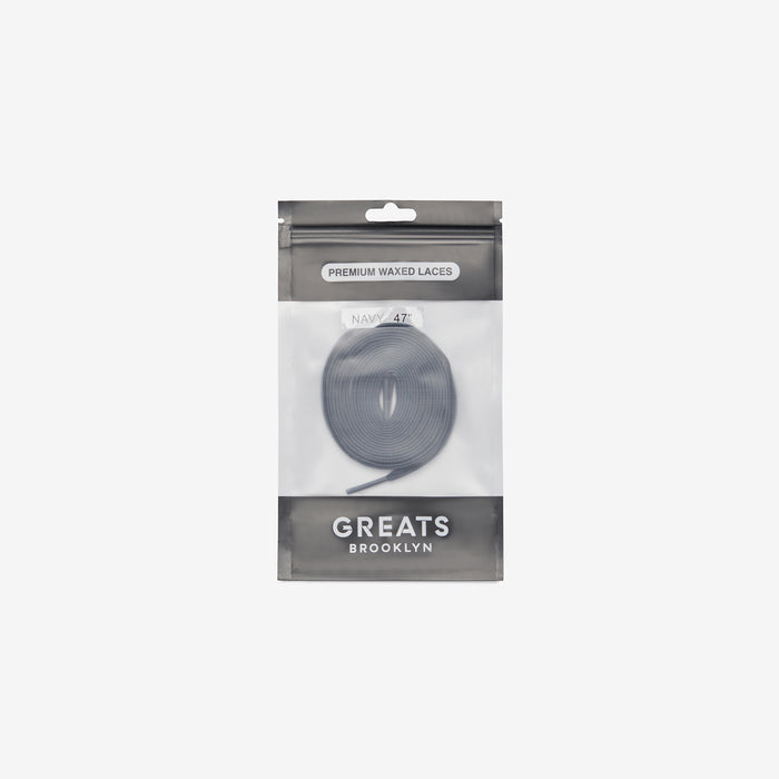GREATS Premium Waxed Laces - Navy