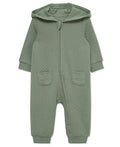 Green Quilt Hooded Coverall (3M-12M) - Little Me