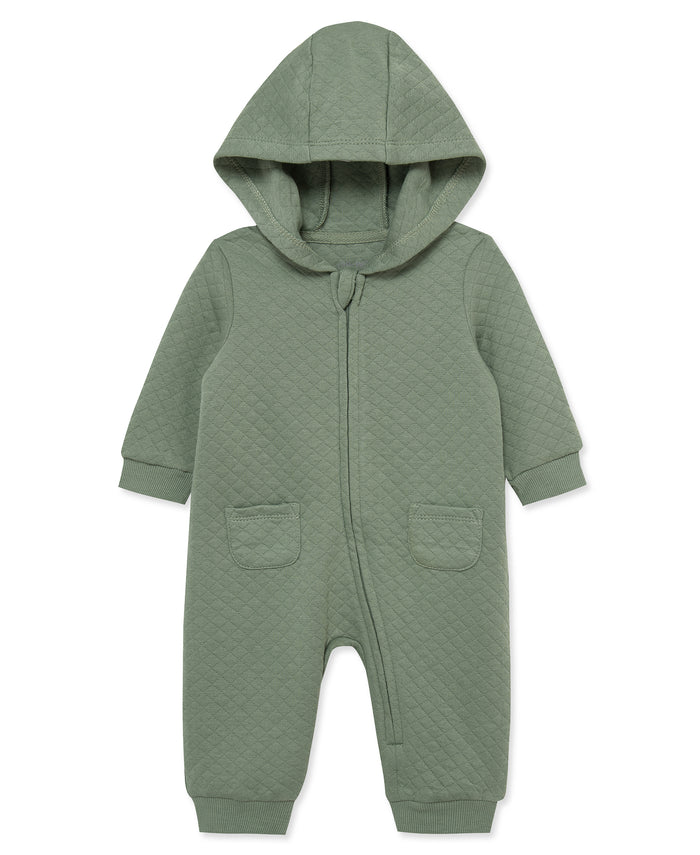 Green Quilt Hooded Coverall (3M-12M) - Little Me