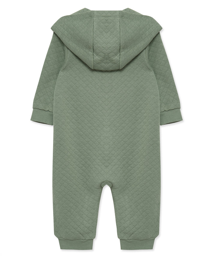 Green Quilt Hooded Coverall (3M-12M) - Little Me