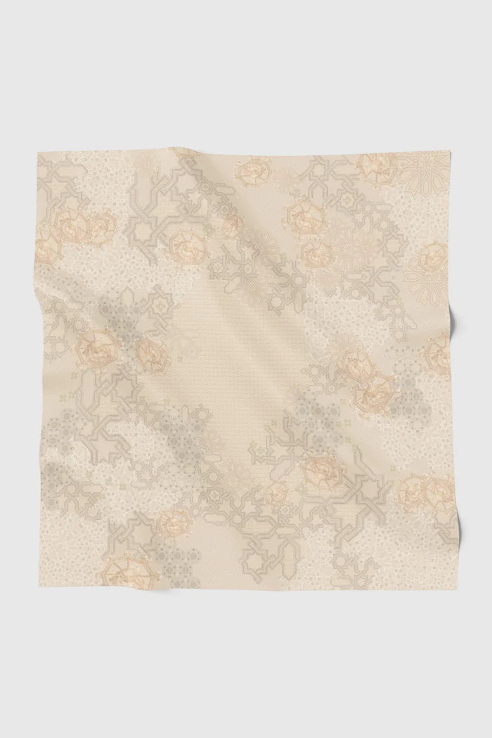 haramain 2 printed square scarf in arafah by buttonscarves