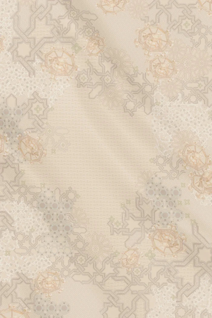 haramain 2 printed square scarf in arafah by buttonscarves motifs detail