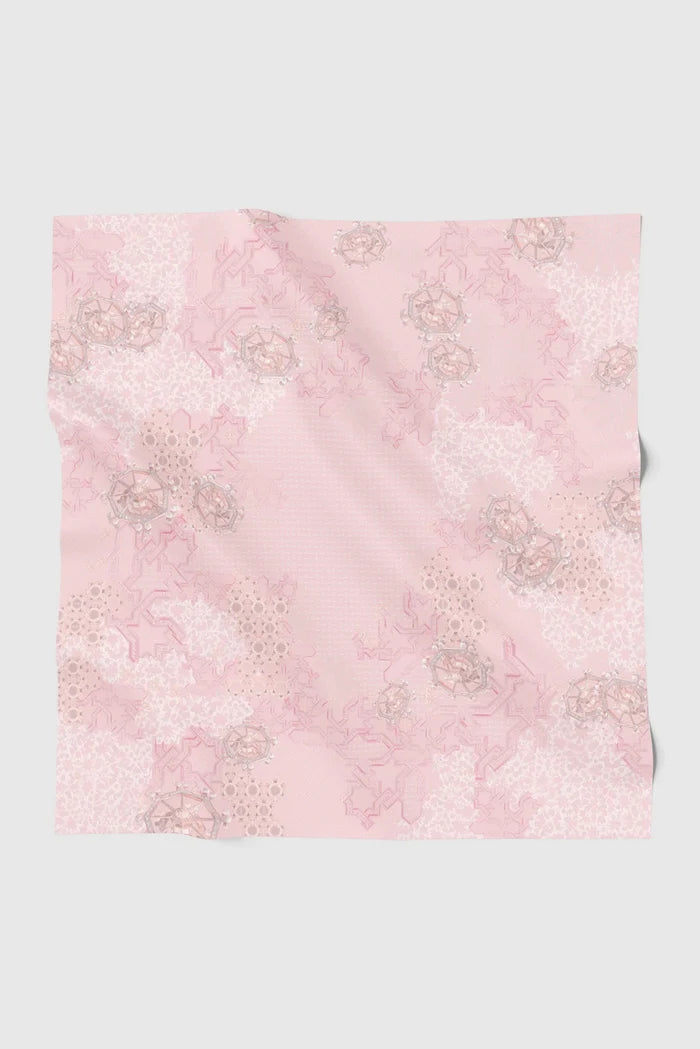 haramain 2 printed square scarf in dusk by buttonscarves