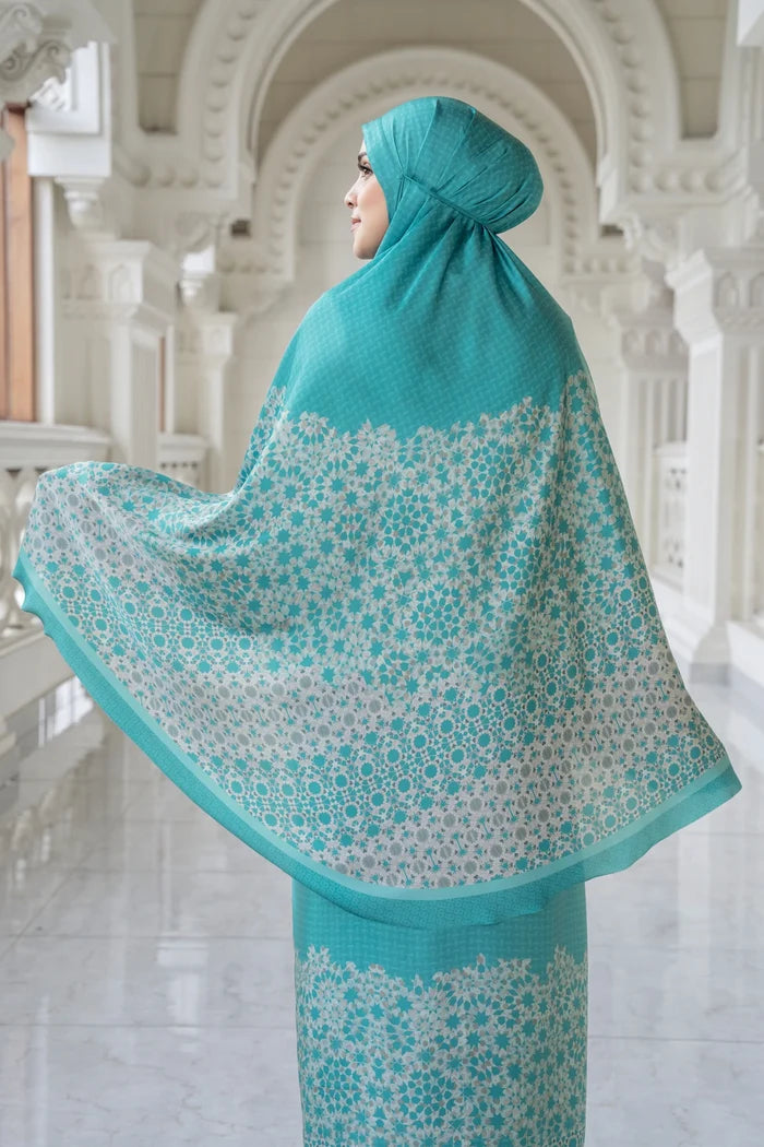 haramain 2 prayer robe in safa by buttonscarves back view