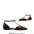 HEART BLACK - T-bar Ballet Flats