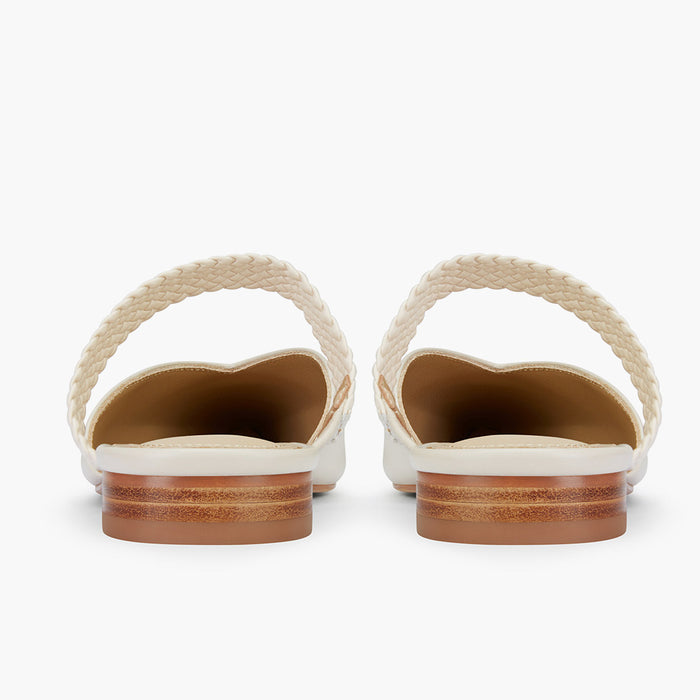 Heidi Off White - Leather Mules