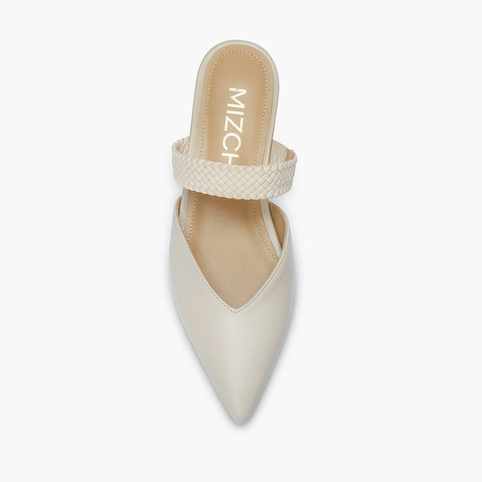 Heidi Off White - Leather Mules