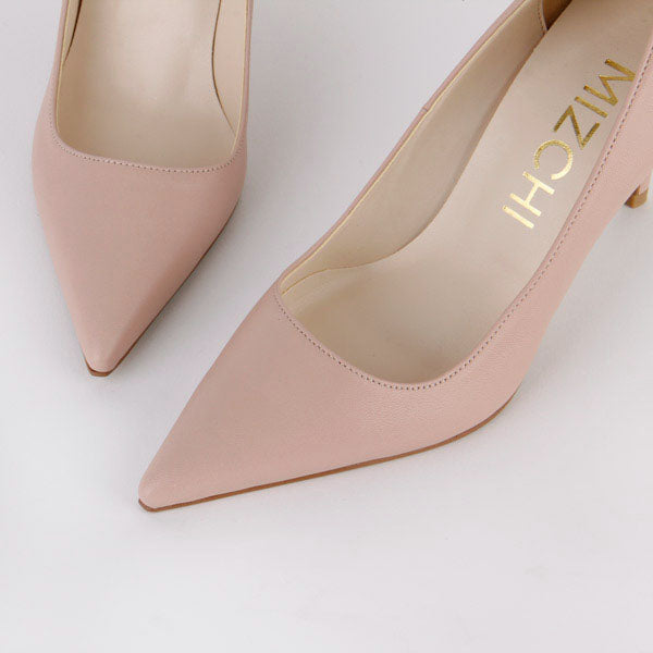*HEMERY - pink leather, 8cm size UK 13