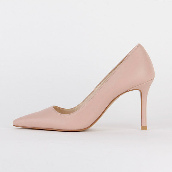 *HEMERY - pink leather, 8cm size UK 13