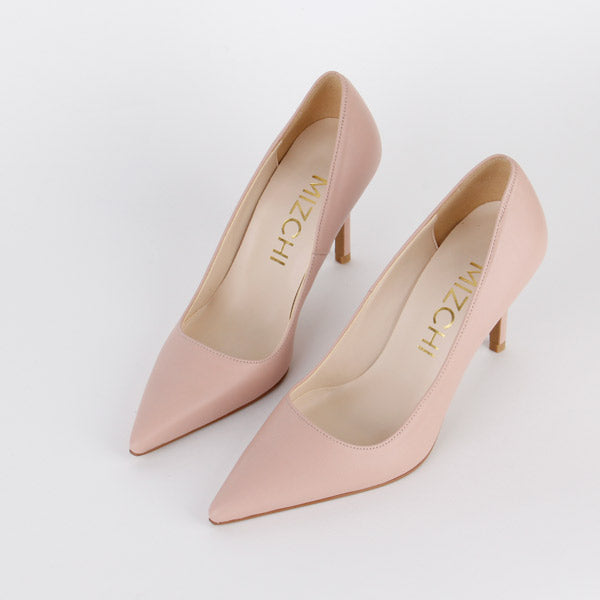 *HEMERY - pink leather, 8cm size UK 13