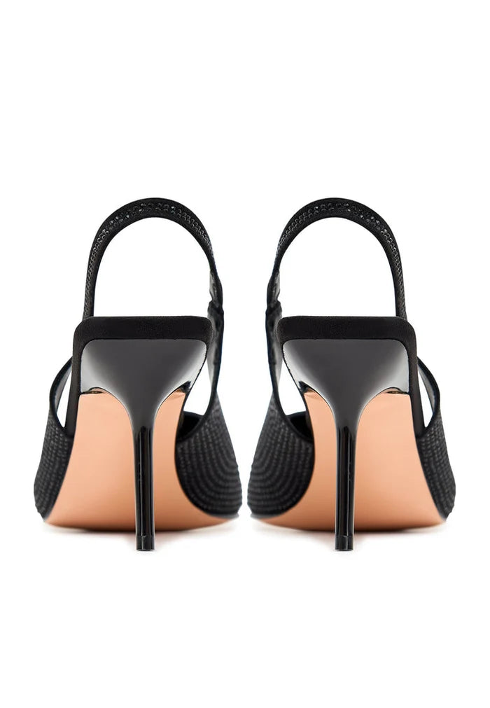 A stylish pair of black high-heeled pumps named Harper, perfect for any fashion-forward woman's shoe collection.