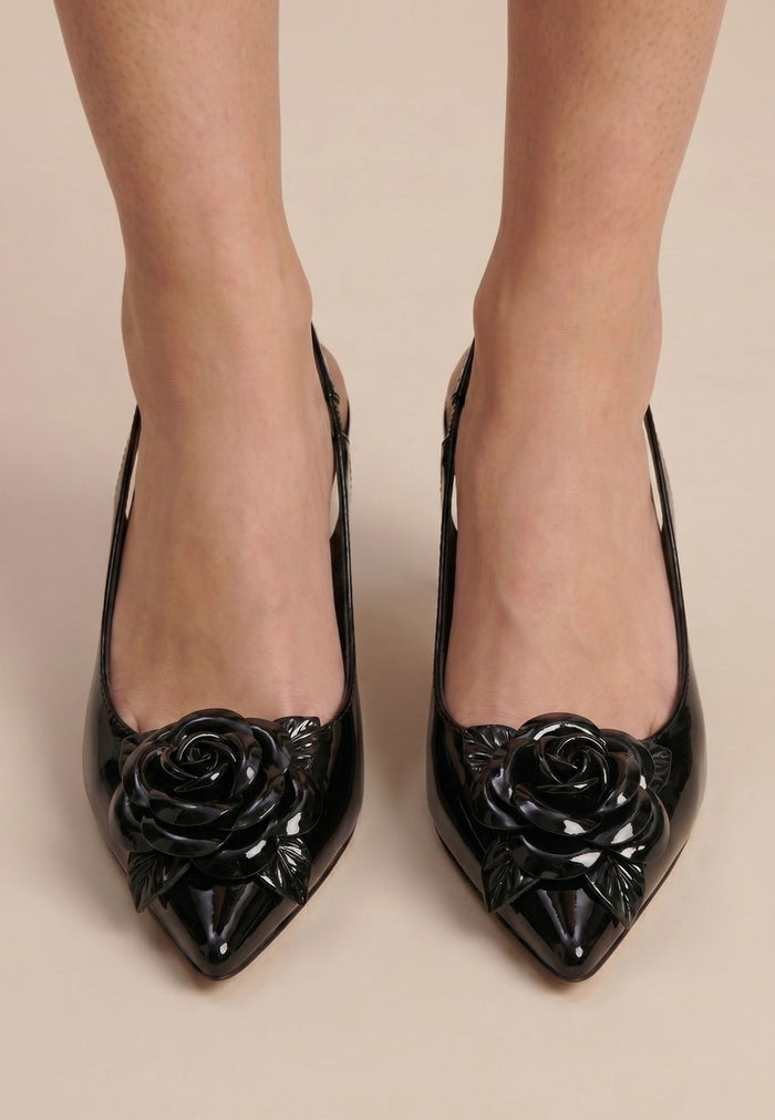 High Heeled Sandals Rose - Black