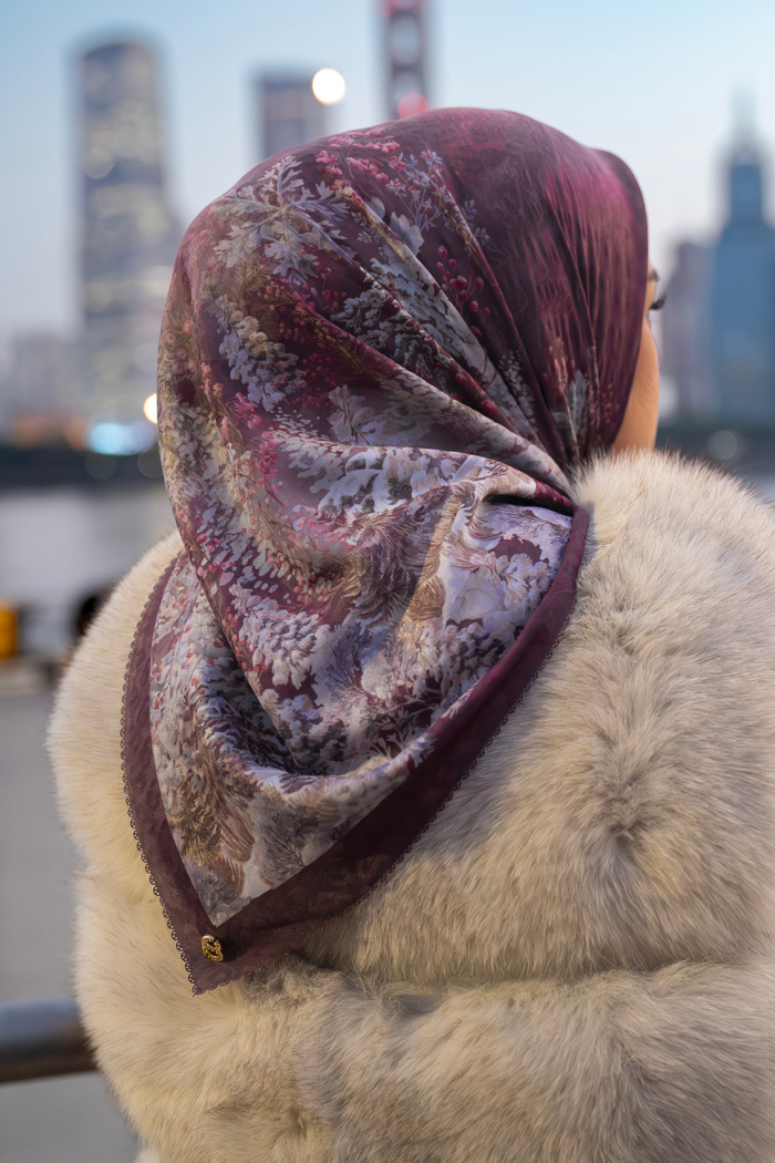 Holiday 3 Jacquard Voile - Cranberry