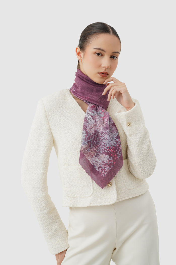 Holiday 3 Jacquard Voile - Cranberry