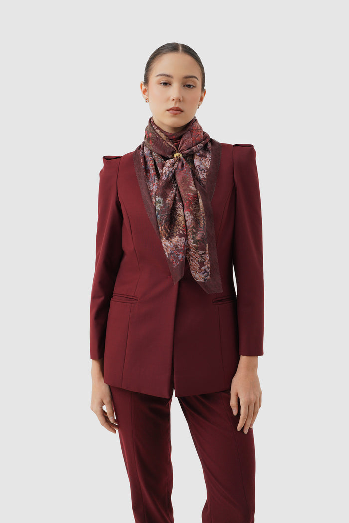 Holiday 3 Jacquard Voile - Crimson