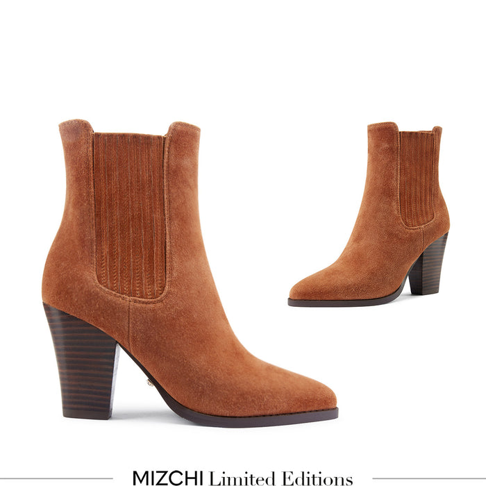 JENNY BROWN - suede cowboy boots