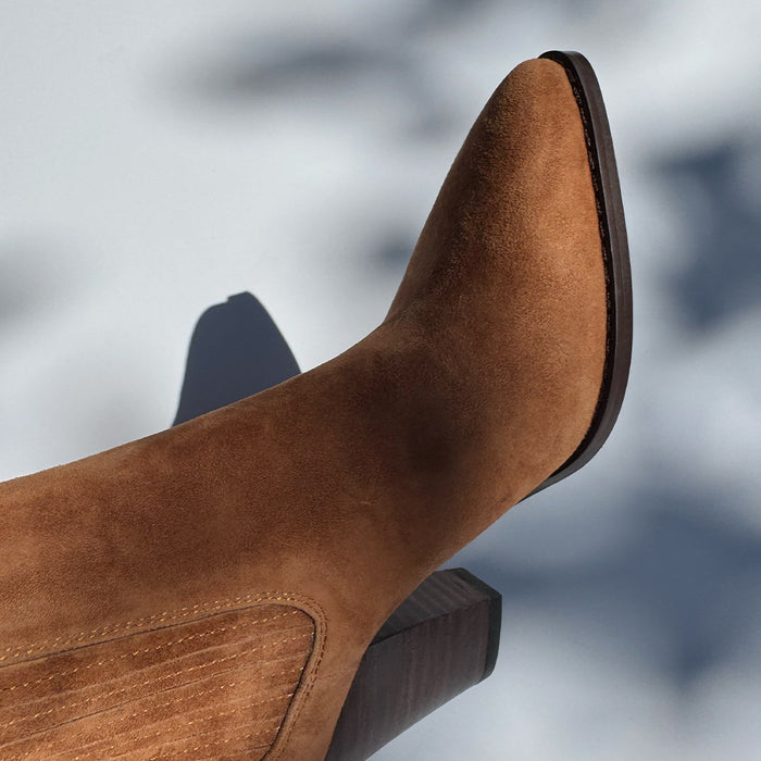 JENNY BROWN - suede cowboy boots