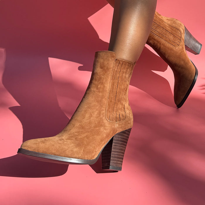 JENNY BROWN - suede cowboy boots