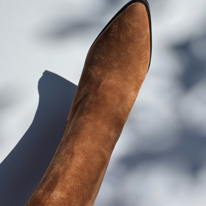 JENNY BROWN - suede cowboy boots