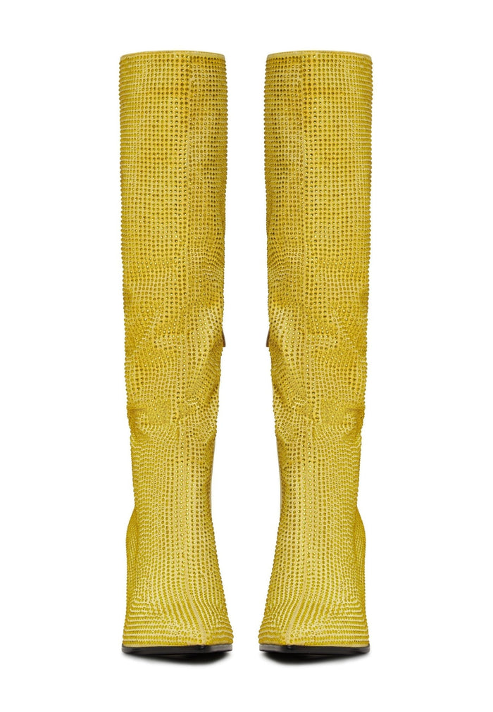 Knee-high Jewel embellishment boots - Cesare Gaspari - Knee High Boots