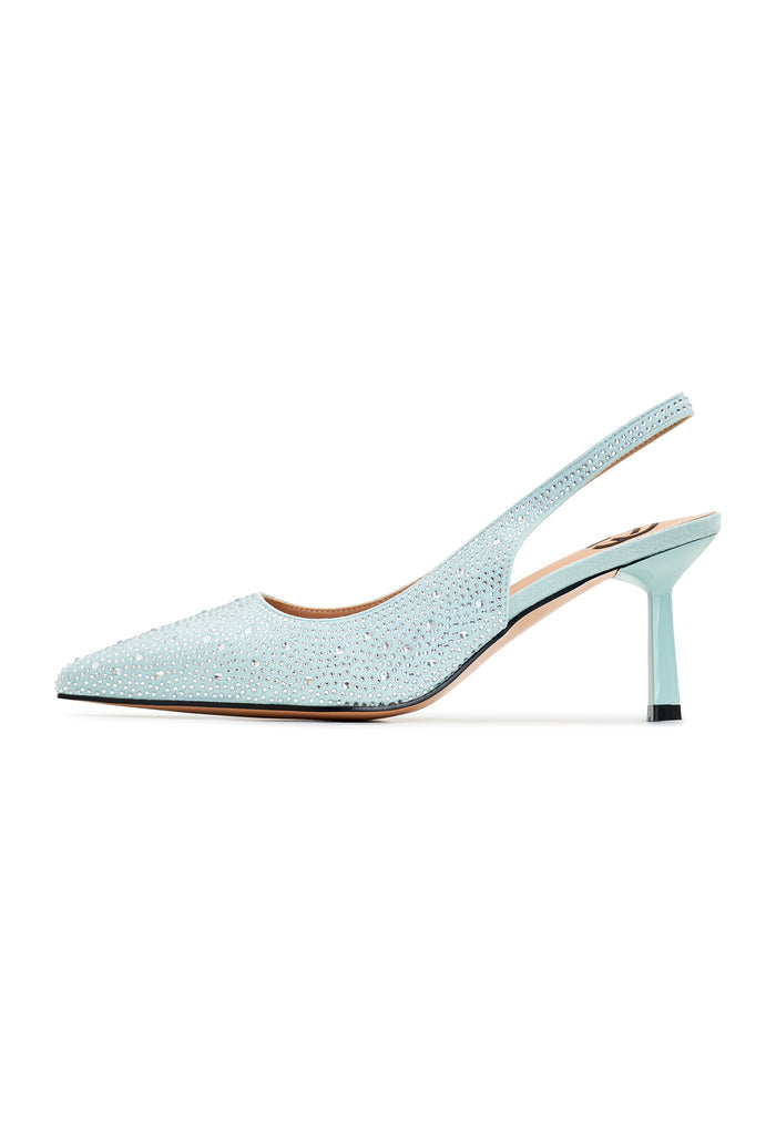 Jewel Suede High Heeled Pumps Harper - Blue