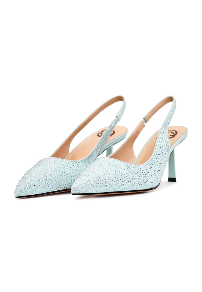 Jewel Suede High Heeled Pumps Harper - Blue